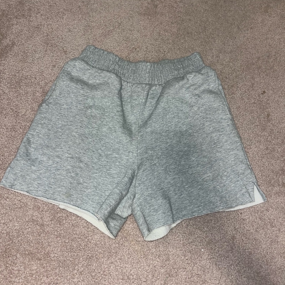 gray sweatshorts